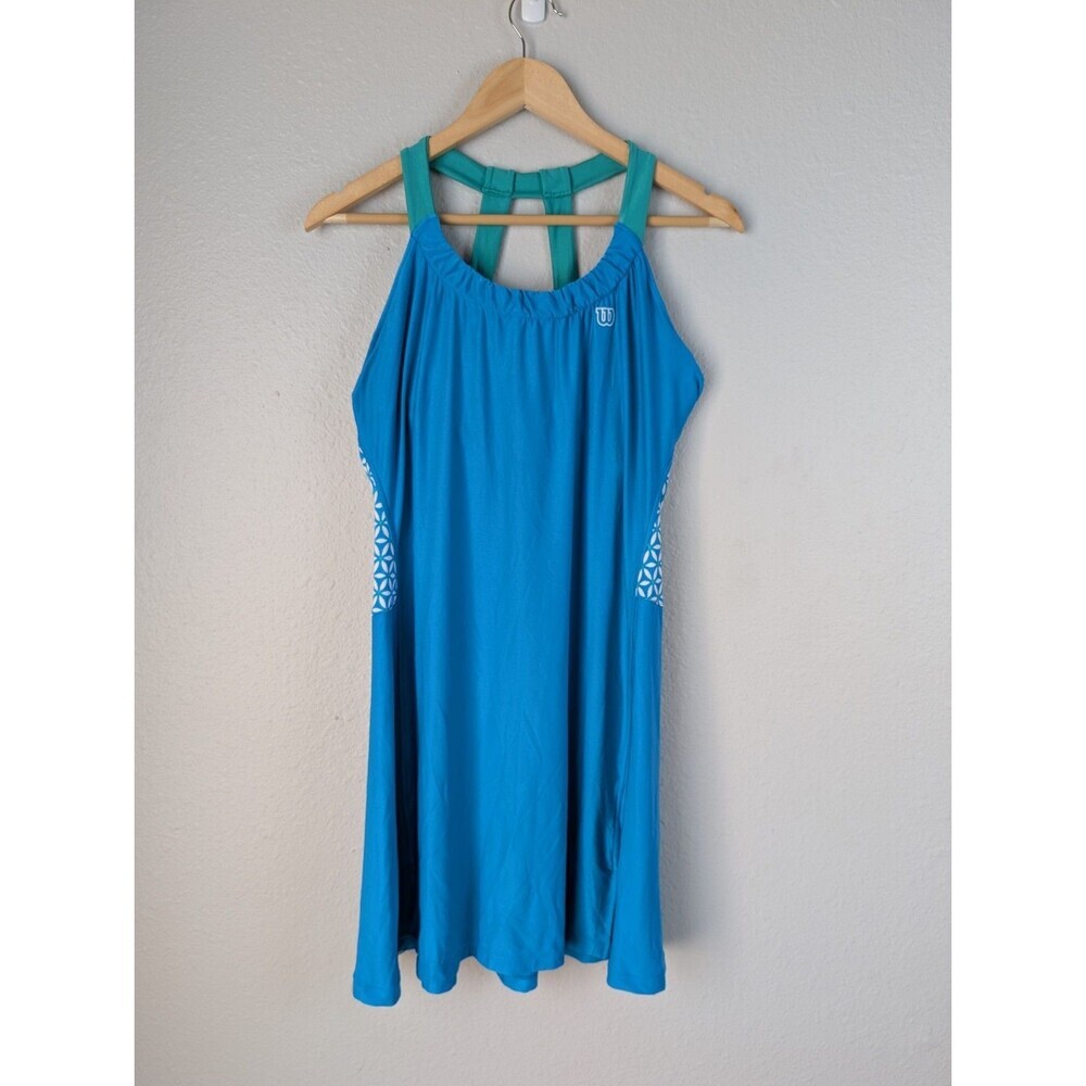 Wilson Tennis Dress with‎ Built In Bra Blue White Extra Large